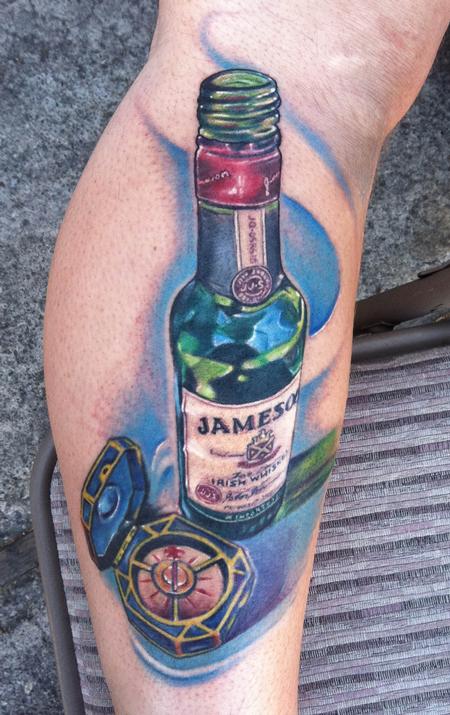 Tattoos - jameson bottle by johnny smith - 68418